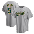 Fenge Athletics #5 Jacob Wilson Gray Replica Road Stitched Jersey