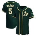 Fenge Athletics #5 Jacob Wilson Green Authentic Alternate Stitched Jersey