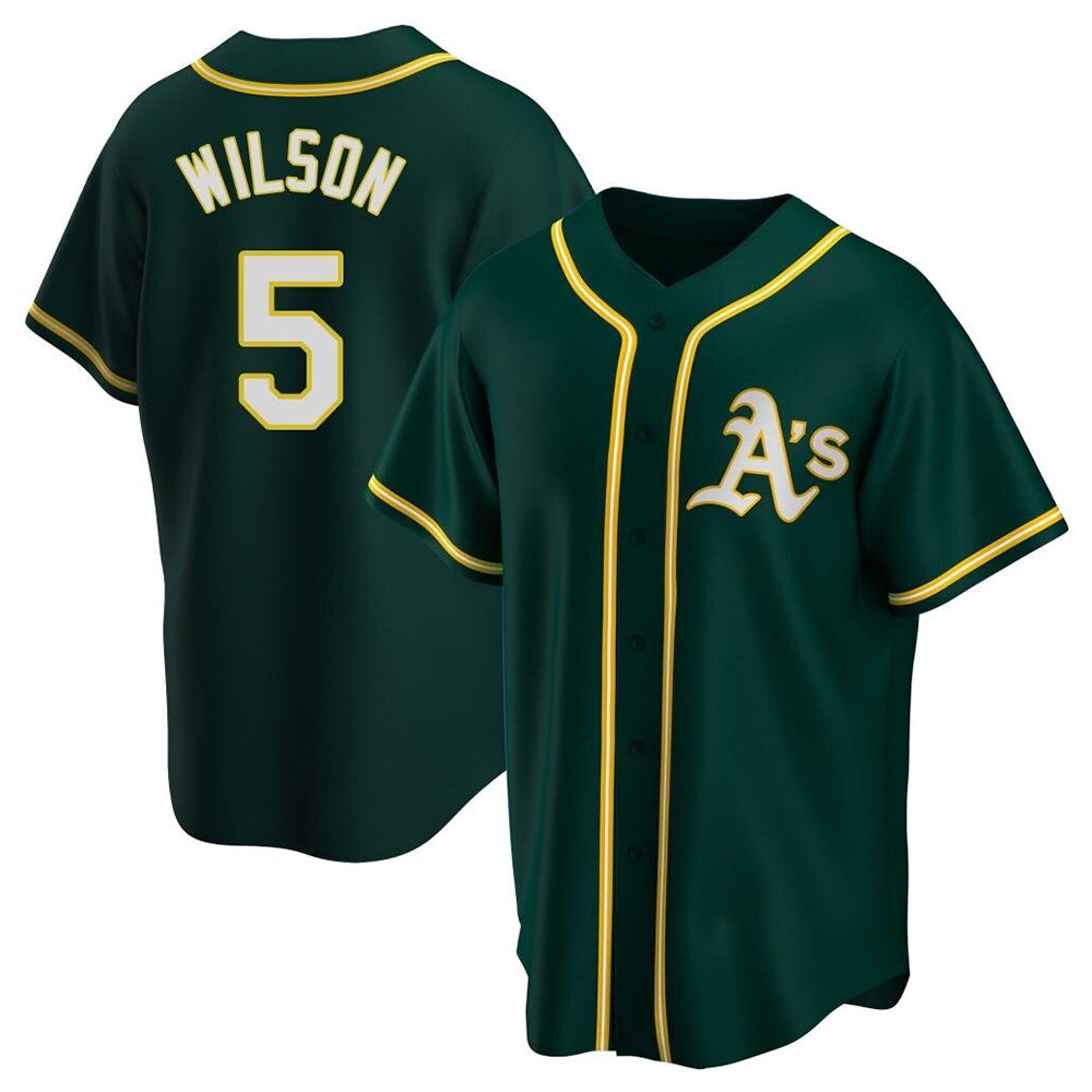 Fenge Athletics #5 Jacob Wilson Green Replica Alternate Stitched Jersey