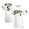Fenge Athletics #5 Jacob Wilson White Authentic Home Stitched Jersey