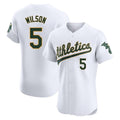 Fenge Athletics #5 Jacob Wilson White Elite Home Stitched Jersey