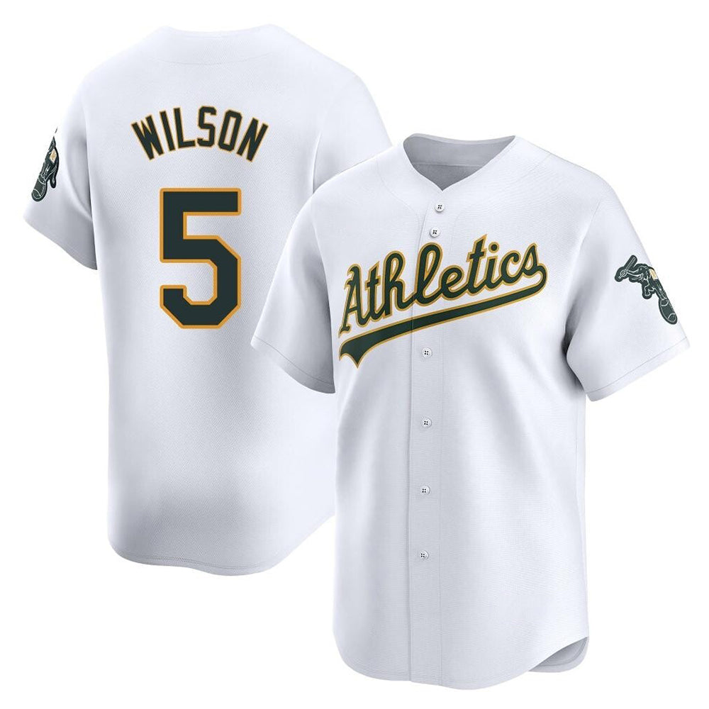 Fenge Athletics #5 Jacob Wilson White Limited Home Stitched Jersey