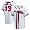 Fenge A.Braves #13 Ronald Acuna Jr. 2025 All-Star Game Home Replica Player Jersey - White Stitched Personalized Jersey