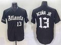 Fenge A.Braves #13 Ronald Acuna Jr. Black Gothic South x Outkast Edition Vapor Limited Stitched Personalized Jersey
