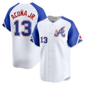 Fenge A.Braves #13 Ronald Acuna Jr. City Connect Limited Jersey - White Personalized Jerseys