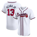 Fenge A.Braves #13 Ronald Acuna Jr. Home Elite Jersey - White Personalized Jerseys