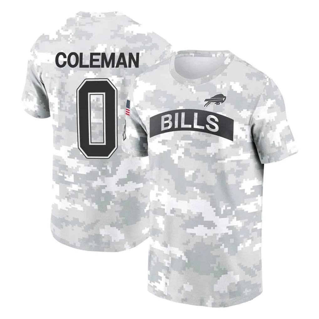 Fenge B.Bills #0 Keon Coleman Player Arctic Camo Salute to Service T-Shirt Hoodies Stitched Jerseys