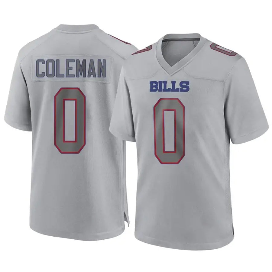 Fenge B.Bills #0 Keon Coleman Player Gray Game Stitched Jerseys