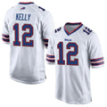 Fenge B.Bills #12 Jim Kelly Player White Home Game Stitched Jerseys