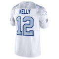 Fenge B.Bills #12 Jim Kelly Player White Rivalries Collection Limited  Stitched Jerseys