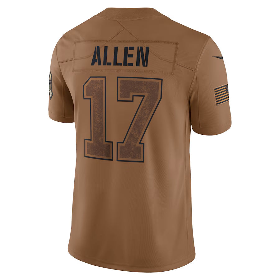 Fenge B.Bills #17 Josh Allen Player Brown Salute To Service Limited  Stitched Jerseys