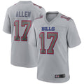 Fenge B.Bills #17 Josh Allen Player Gray Game Stitched Jerseys