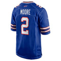 Fenge B.Bills #2 D.J. Moore Royal Game Stitched Jerseys