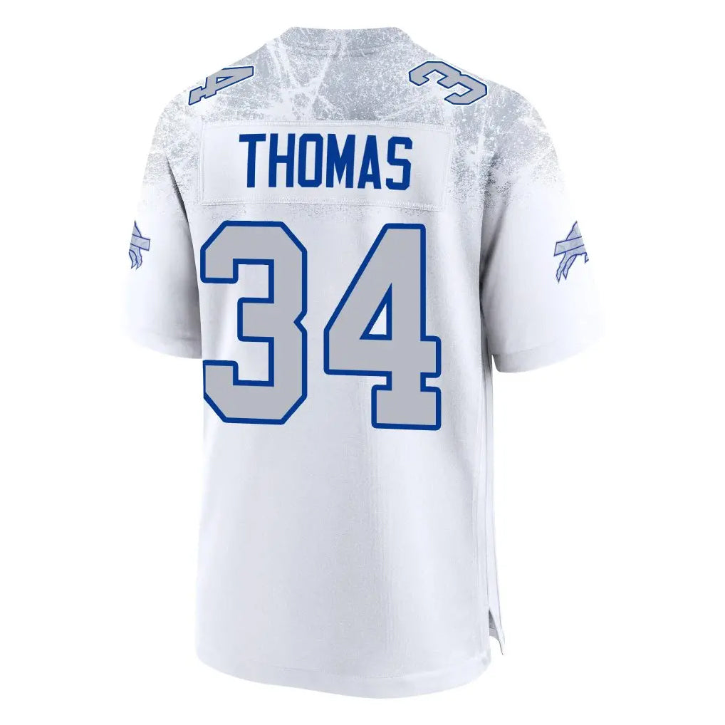 Fenge B.Bills #34 Thurman Thomas Player White Rivalries Collection Game Stitched Jerseys