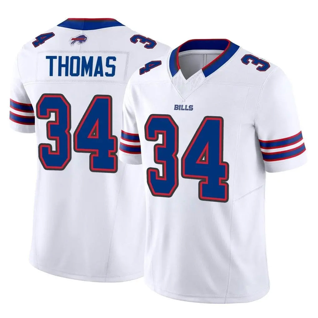 Fenge B.Bills #34 Thurman Thomas Player White Vapor F.U.S.E. Limited Home Game Stitched Jerseys