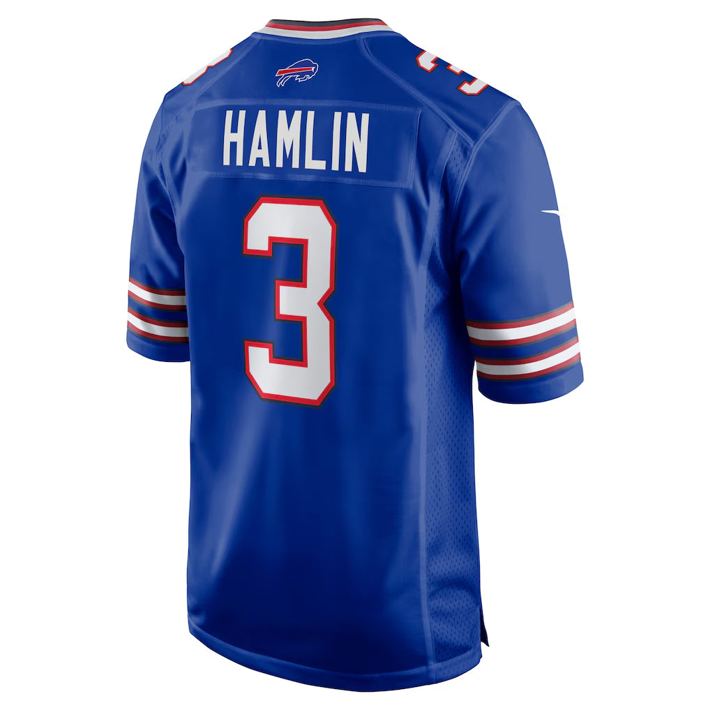 Fenge B.Bills #3 Damar Hamlin Player Royal Home Game Stitched Jerseys