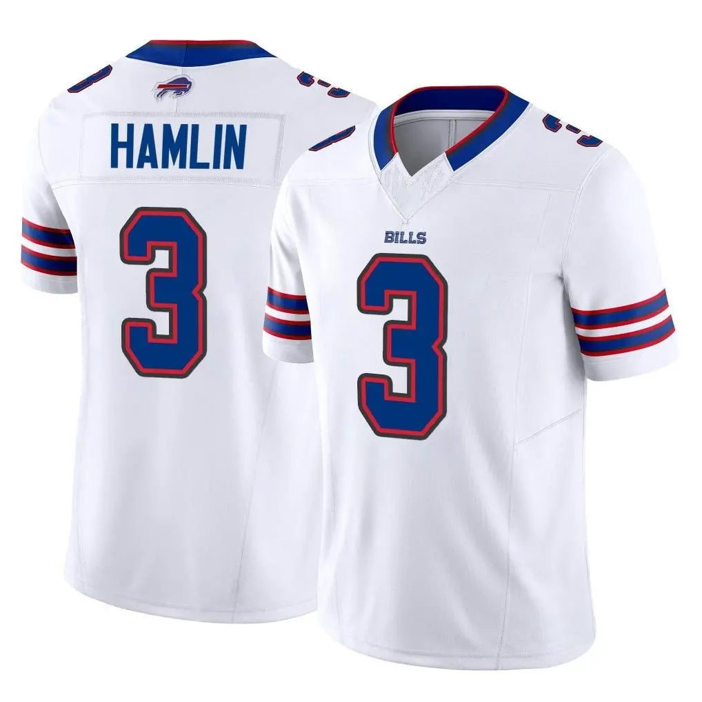 Fenge B.Bills #3 Damar Hamlin Player White Vapor F.U.S.E. Limited Stitched Jerseys