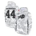 Fenge B.Bills #44 Joe Andreessen Player Arctic Camo Salute to Service Hoodies Limited Stitched Jerseys