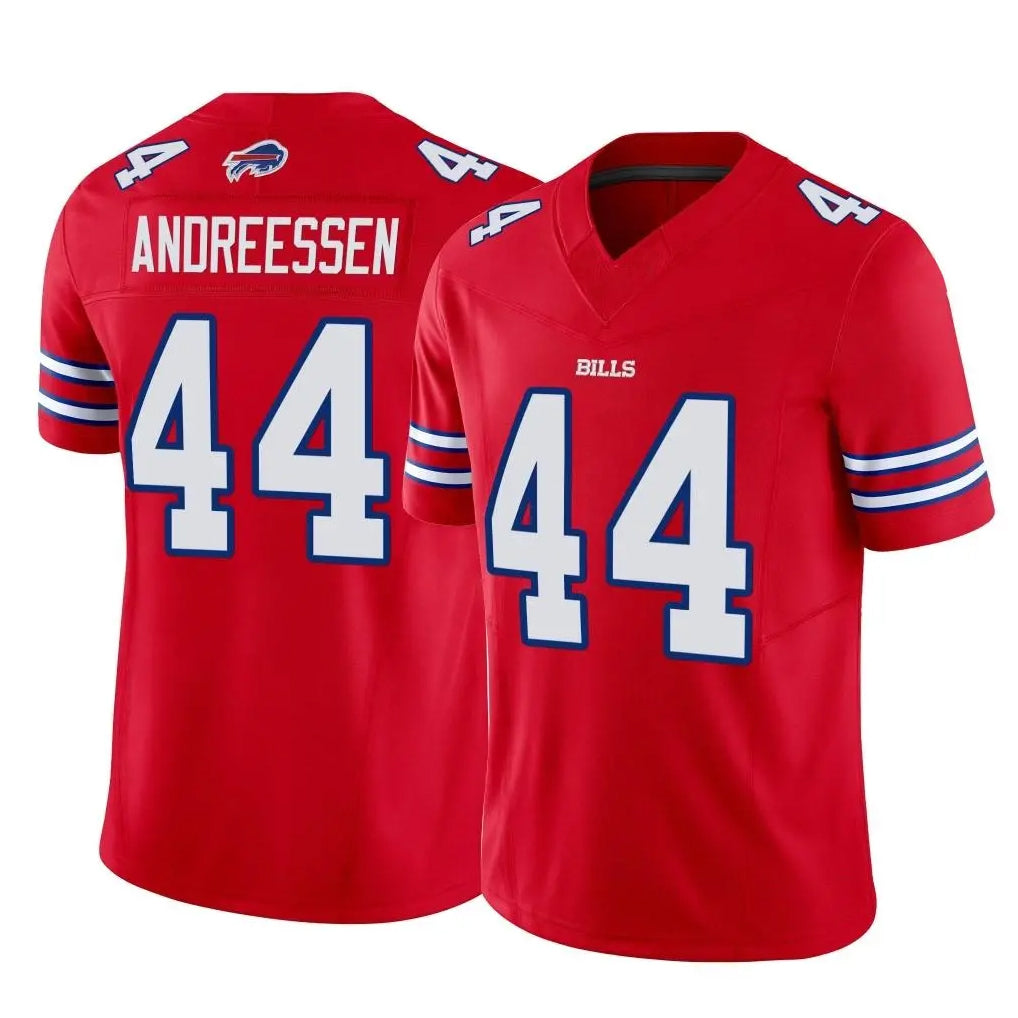 Fenge B.Bills #44 Joe Andreessen Player Red Vapor F.U.S.E. Limited Home Game Stitched Jerseys