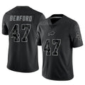 Fenge B.Bills #47 Christian Benford Player Black RFLCTV Limited Stitched Jerseys