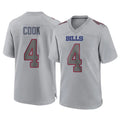 Fenge B.Bills #4 James Cook III Player Gray Fashion Home Game Stitched Jerseys