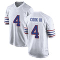 Fenge B.Bills #4 James Cook III Player White Alternate Game Stitched Jerseys