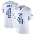 Fenge B.Bills #4 James Cook III Player White Rivalries Collection Vapor Limited Stitched Jerseys