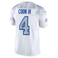 Fenge B.Bills #4 James Cook III Player White Rivalries Collection Vapor Limited Stitched Jerseys