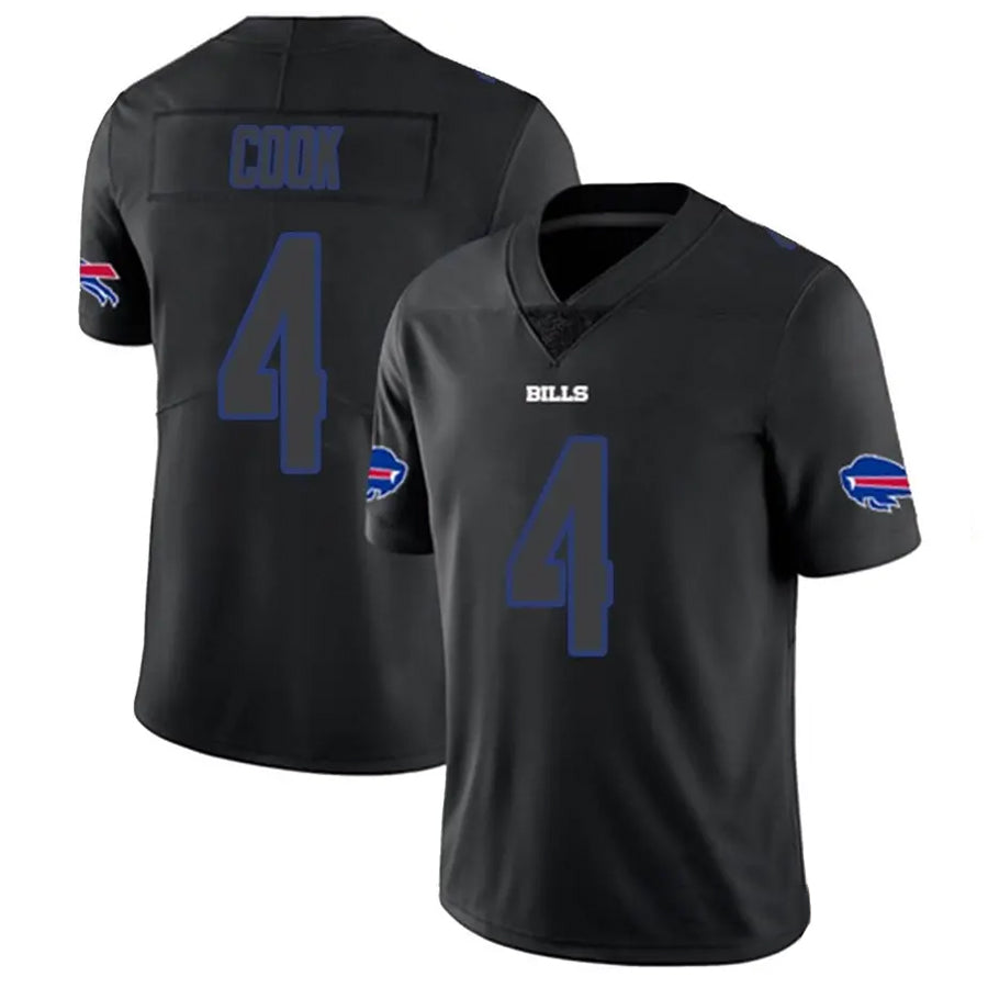 Fenge B.Bills #4 James Cook Player Black Limited  Stitched Jerseys
