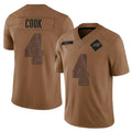 Fenge B.Bills #4 James Cook Player Brown Salute To Service Limited Stitched Jerseys