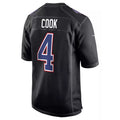 Fenge B.Bills #4 James Cook Player Carbon Black Fashion Stitched Jerseys