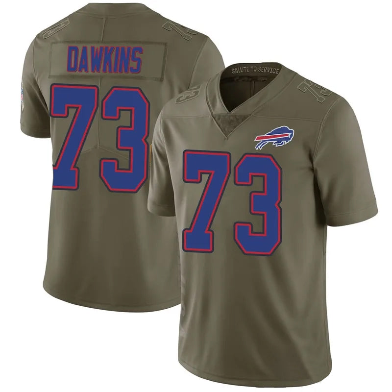 Fenge B.Bills #73 Dion Dawkins Player Olive Salute To Service Limited  Stitched Jerseys