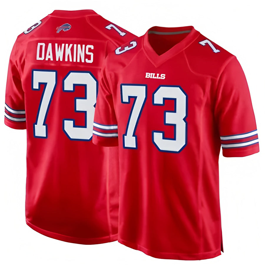 Fenge B.Bills #73 Dion Dawkins Player Red Home Game Stitched Jerseys