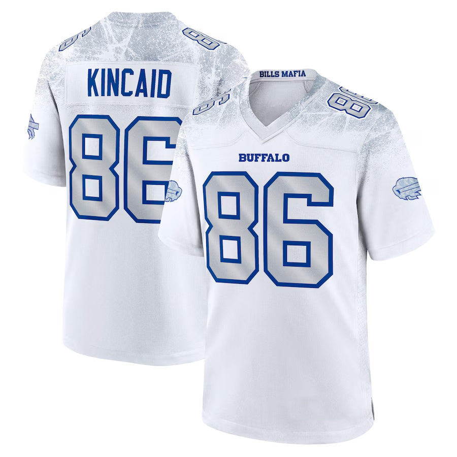 Fenge B.Bills #86 Dalton Kincaid Player White Rivalries Collection Game Stitched Jerseys