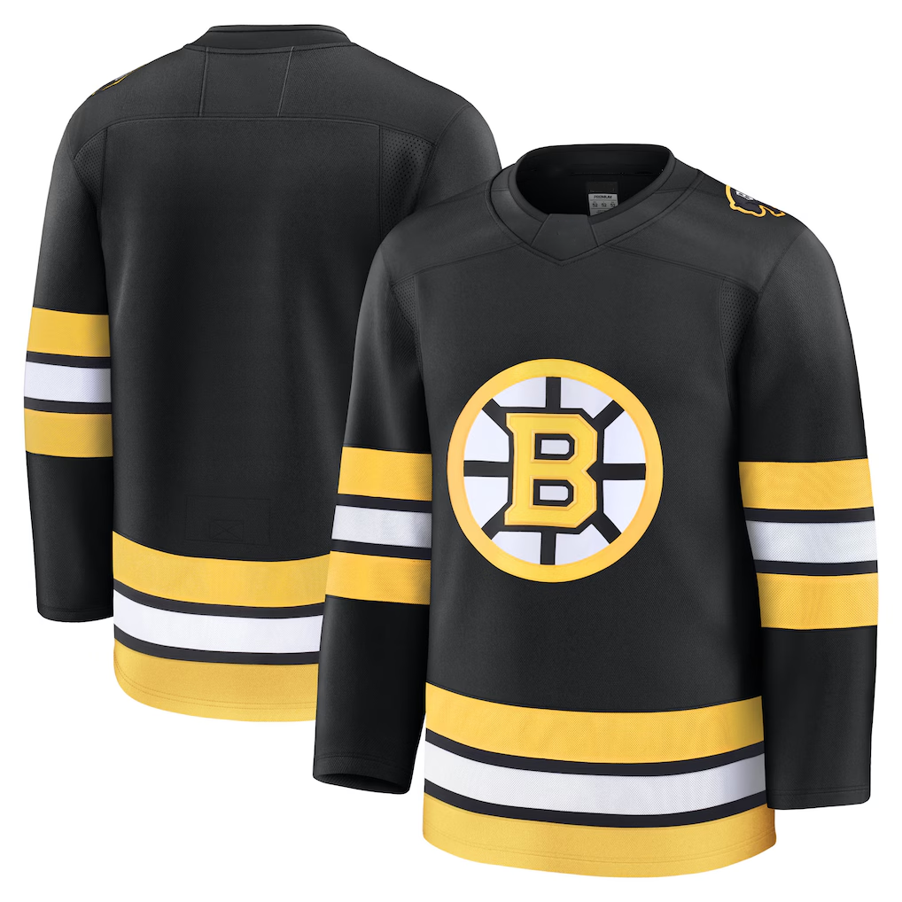 Fenge B.Bruins Black Home Premium Stitched Jerseys