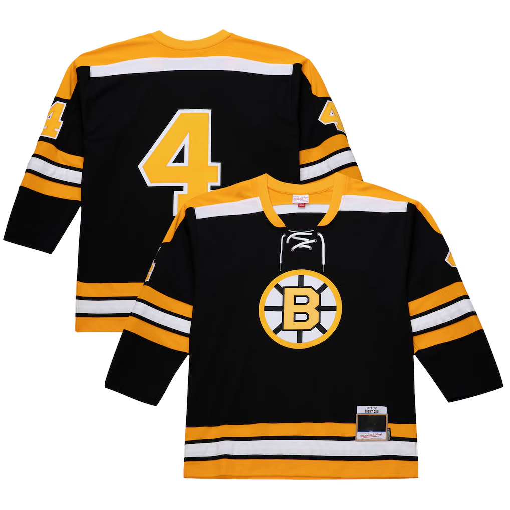 Fenge B.Bruins #4 Bobby Orr Black 1971-72 Power Play Stitched Jerseys