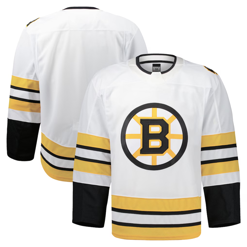 Fenge B.Bruins White Away Authentic Pro Stitched Jerseys
