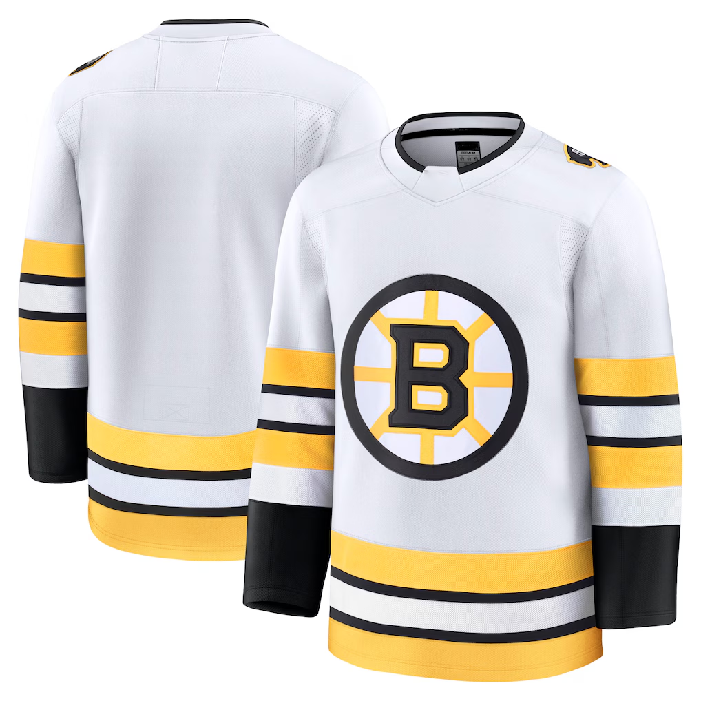 Fenge B.Bruins White Away Premium Stitched Jersey