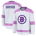 Fenge B.Bruins White Hockey Fights Cancer Survivor Practice Stitched Jerseys