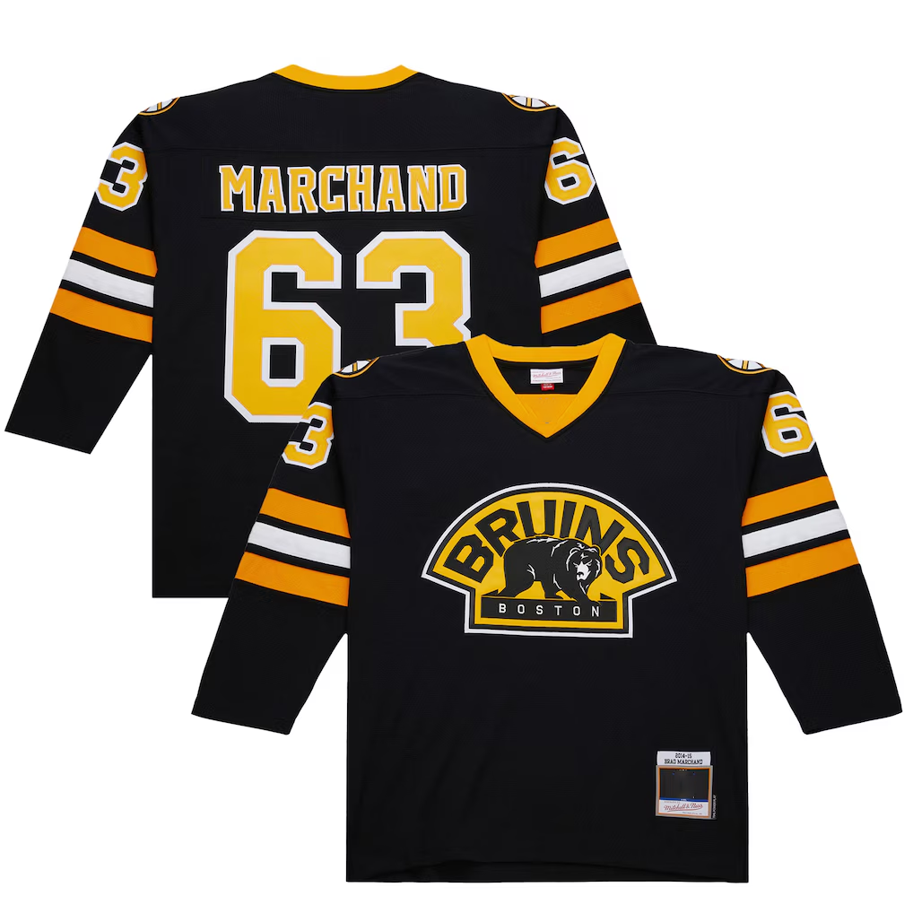 Fenge B.Bruins #63 Brad Marchand Black 2014-15 Power Play Stitched Jerseys
