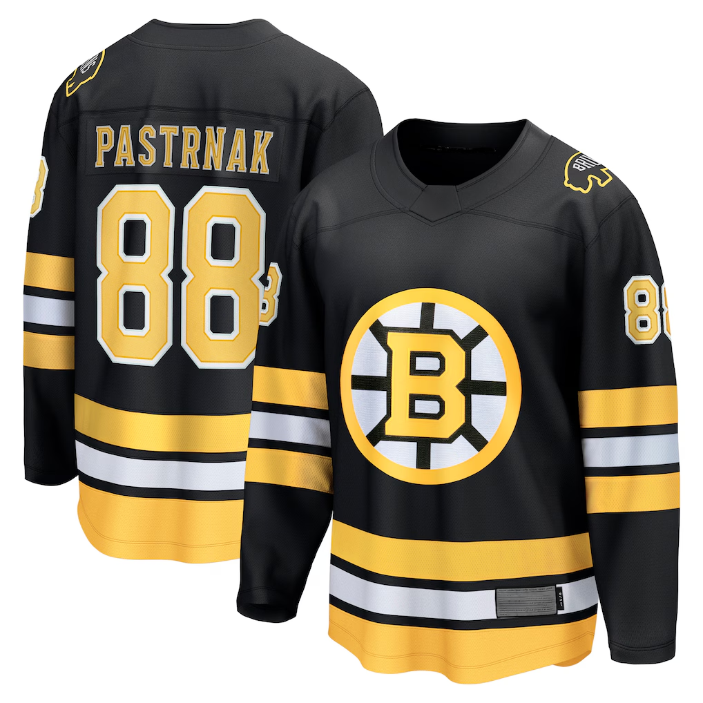 Fenge B.Bruins #88 David Pastrnak Black Home Breakaway Player Stitched Jerseys
