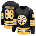 Fenge B.Bruins #88 David Pastrnak Black Home Breakaway Stitched Jerseys