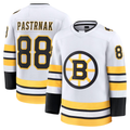 Fenge B.Bruins #88 David Pastrnak White Away Premium Player Stitched Jerseys
