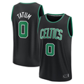 Fenge B.Celtics #0 Jayson Tatum  Black Fast Break Replica Player Jerseys - Statement Edition