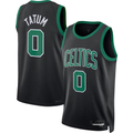 Fenge B.Celtics #0 Jayson Tatum  Black Swingman Jerseys - Statement Edition