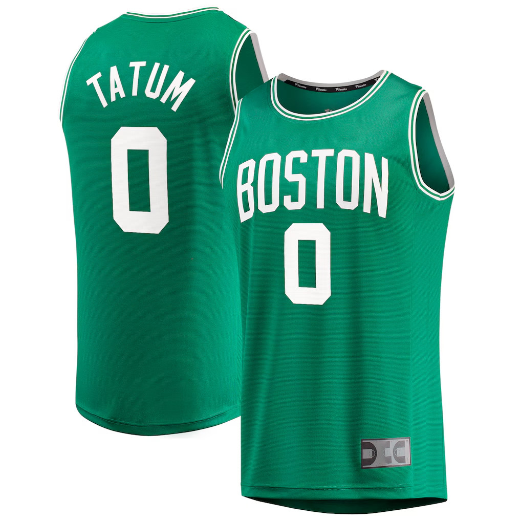Fenge B.Celtics #0 Jayson Tatum  Kelly Green Big & Tall Fast Break Player Jerseys - Icon Edition