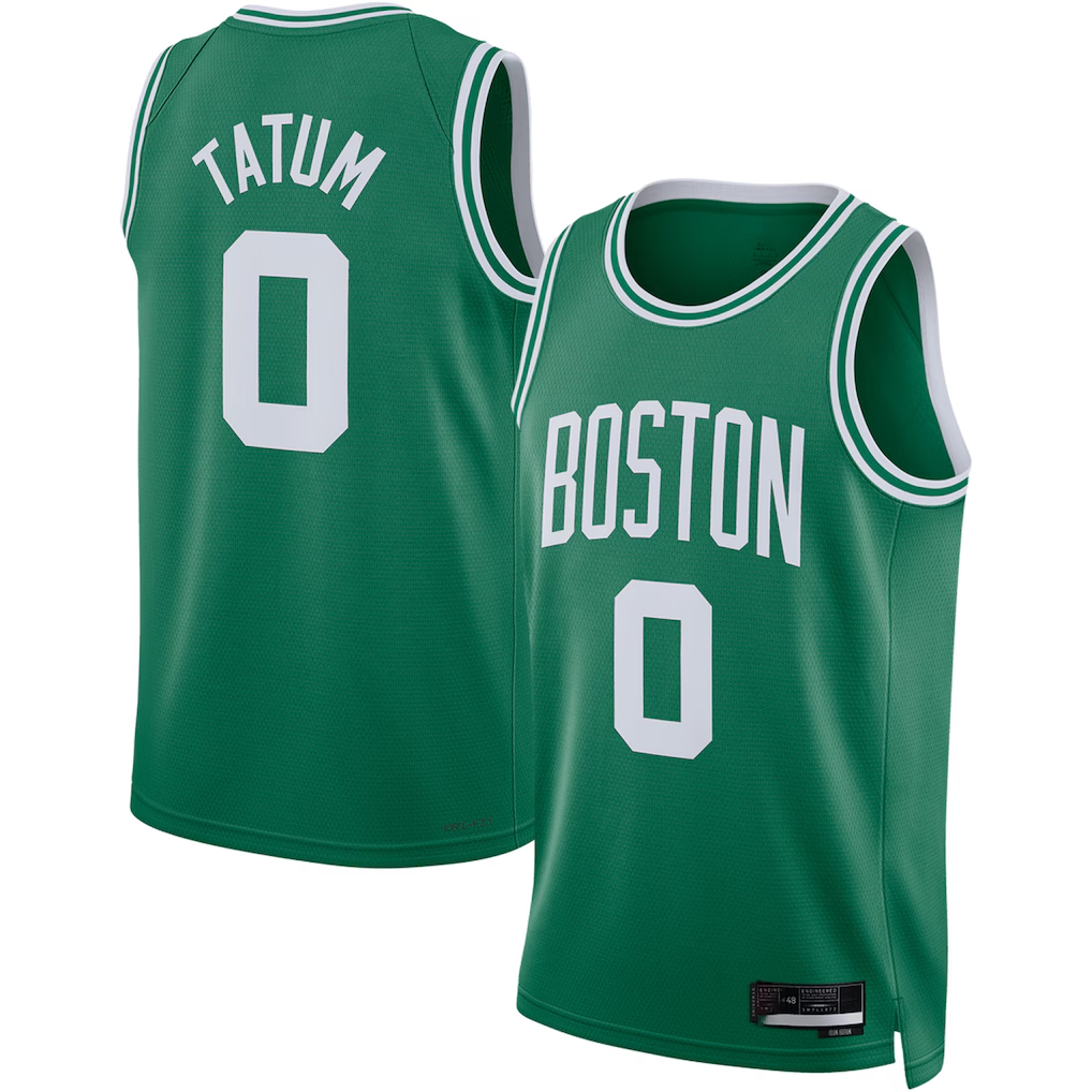 Fenge B.Celtics #0 Jayson Tatum Kelly Green Swingman Jerseys - Icon Edition