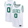 Fenge B.Celtics #0 Jayson Tatum White Fast Break Replica Player Jerseys - Association Edition