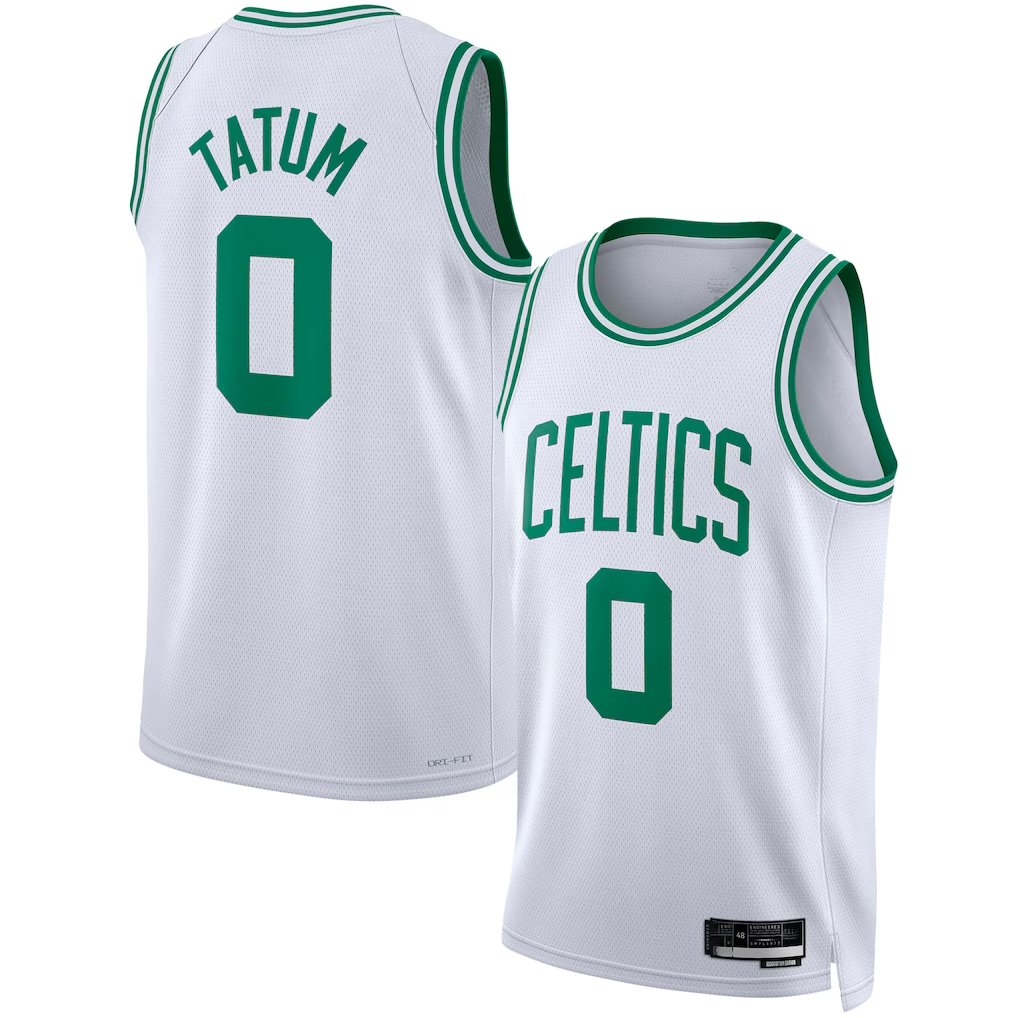 Fenge B.Celtics #0 Jayson Tatum White Swingman Jerseys - Association Edition