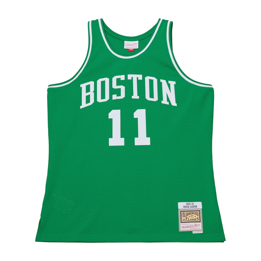 Fenge B.Celtics #11 Chuck Cooper Mitchell & Ness Kelly Green 1950-51 Pioneers Swingman Jerseys